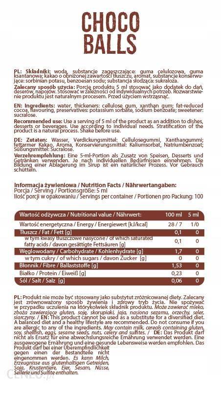 Sciroppo zero calorie | Choco Balls - 500 ml