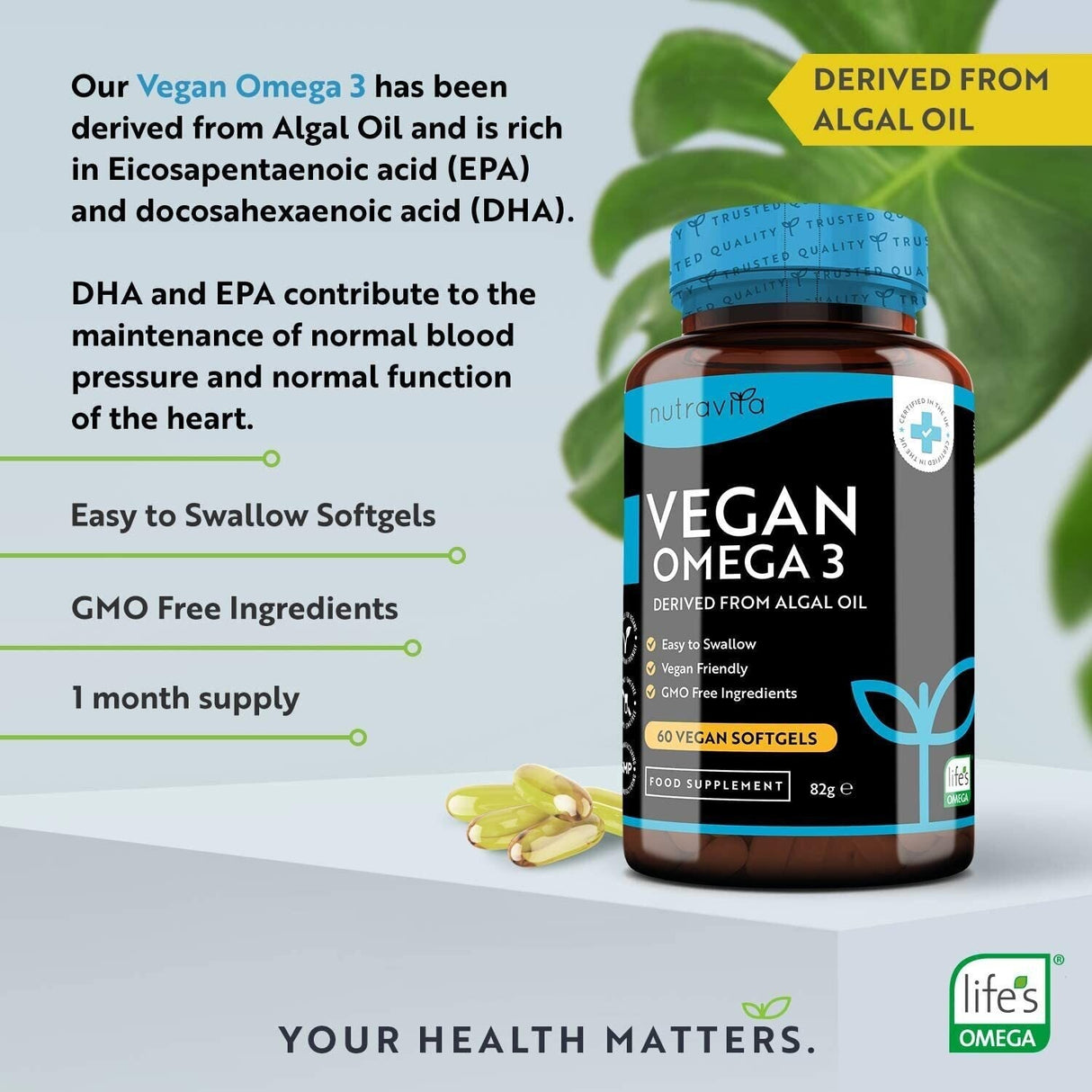 Omega 3 vegani - 2000 mg /60 capsule gel vegane/
