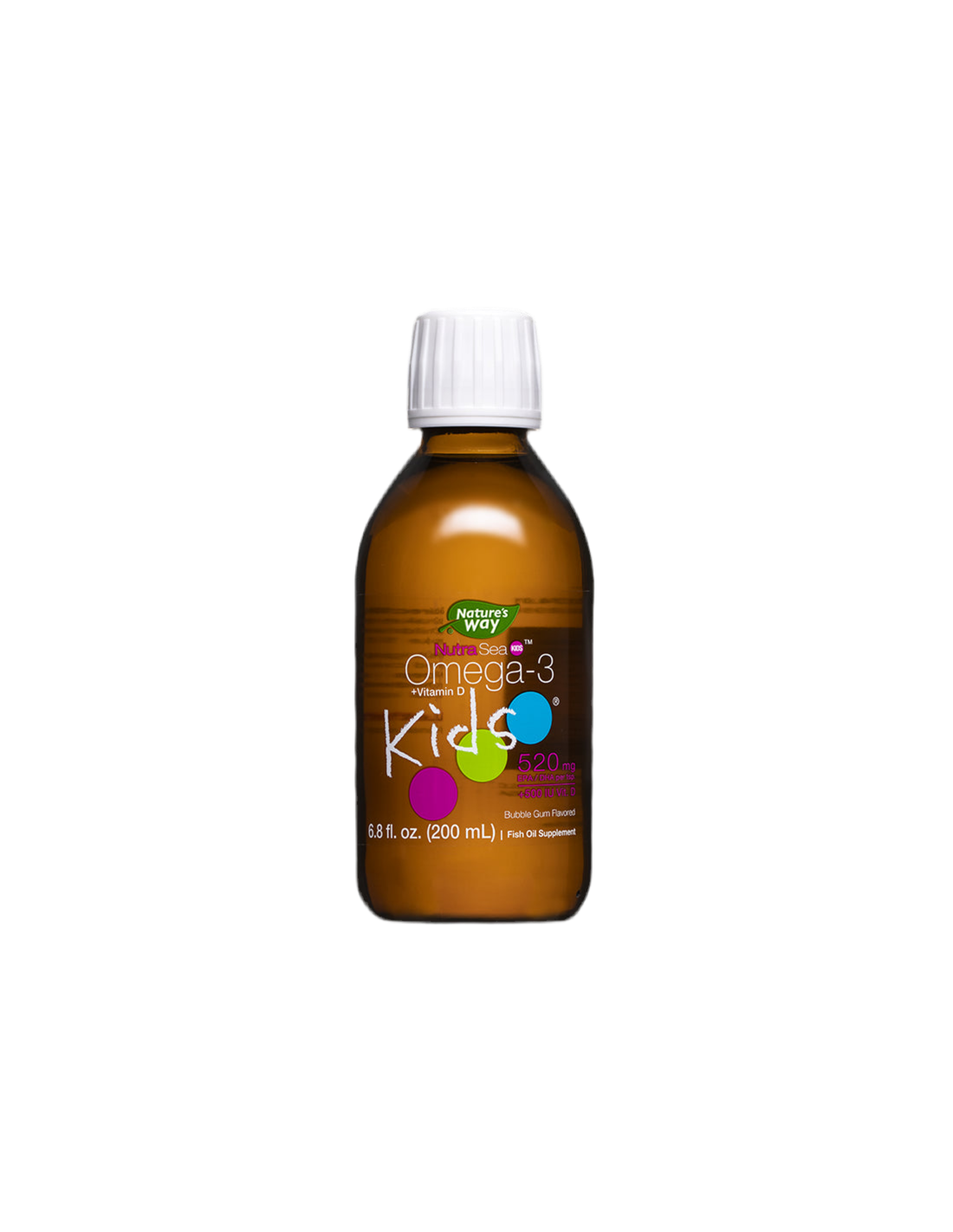 Omega-3 + vitamina D3 per bambini - NutraSea Kids - Formula liquida altamente digeribile, 200 ml, al gusto di gomma