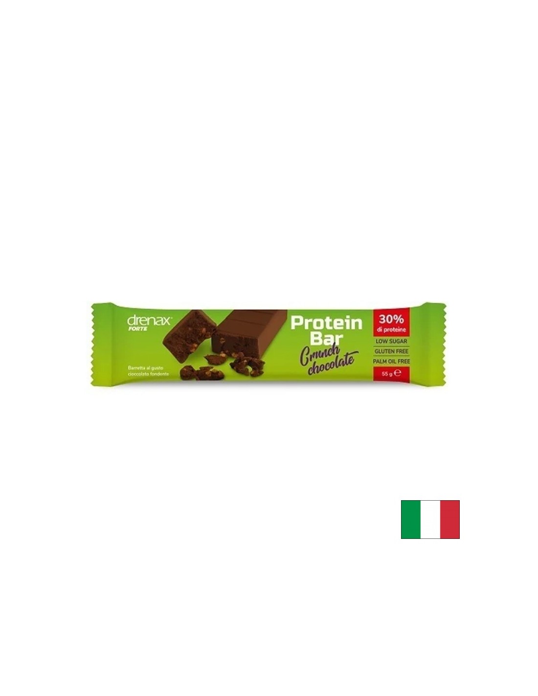 Barretta proteica (30% proteine) con cioccolato Drenax®, 55 g