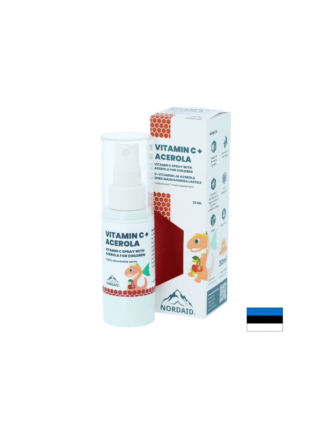 Immunità - Spray al gusto di vitamina C + Acerola e ribes nero 30 ml/ 200 spruzzi <tc>Nordaid</tc>