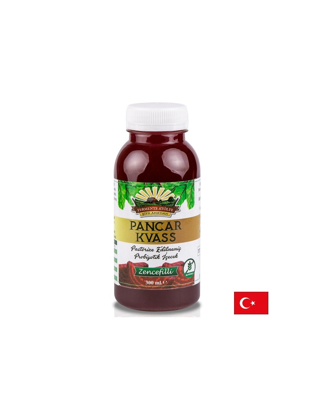 Bevanda probiotica a base di barbabietola rossa e zenzero - Buona digestione e forte immunità, 300 ml