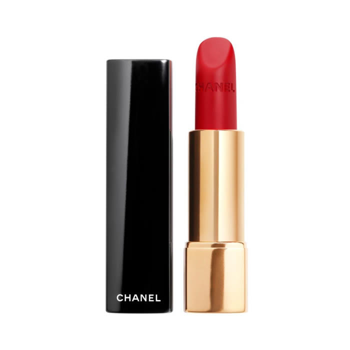 <tc>CHANEL</tc> Rouge Allure Velvet Colore labbra opaco luminoso 56 Rouge Charnel