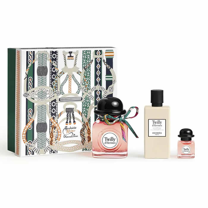HERMES TWILLY EAU DE PARFUM spray 85ml set 3 pezzi