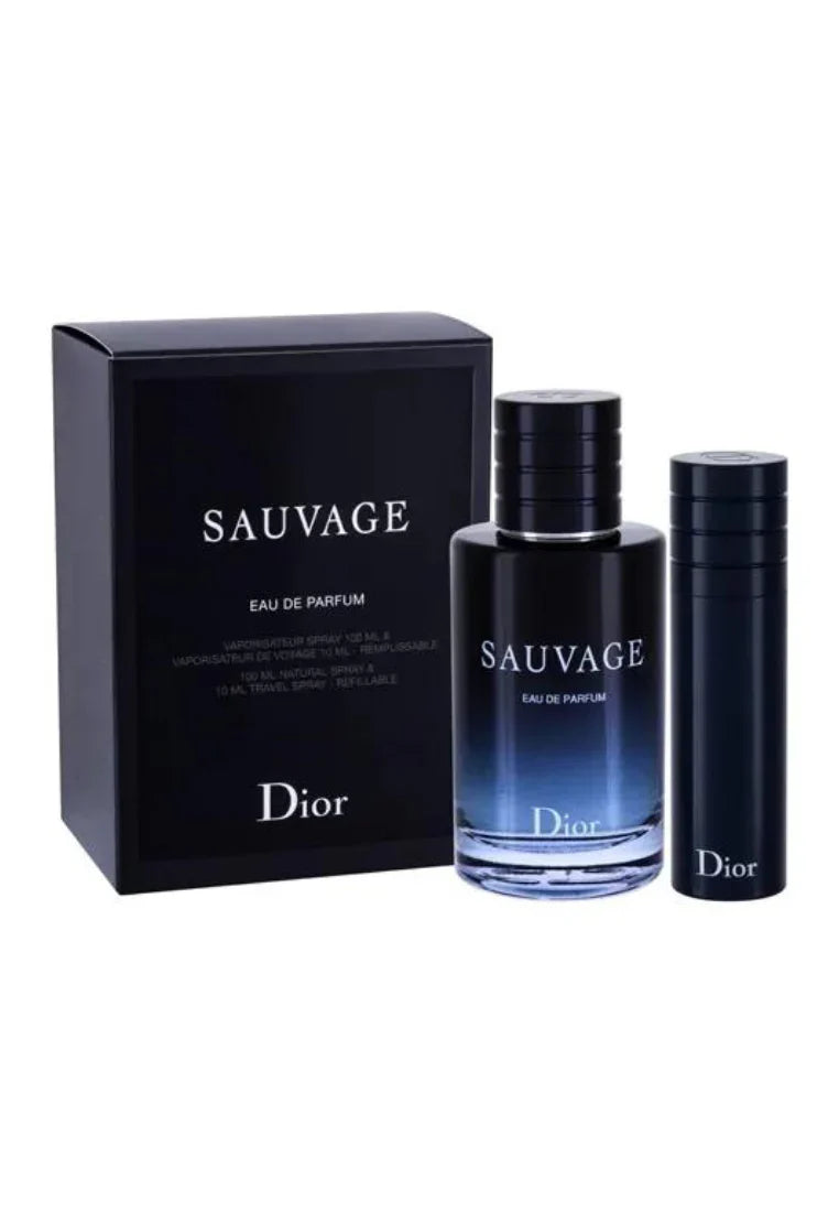 Set regalo da uomo <tc>DIOR</tc> Sauvage EDP 100 ml + EDP 10 ml