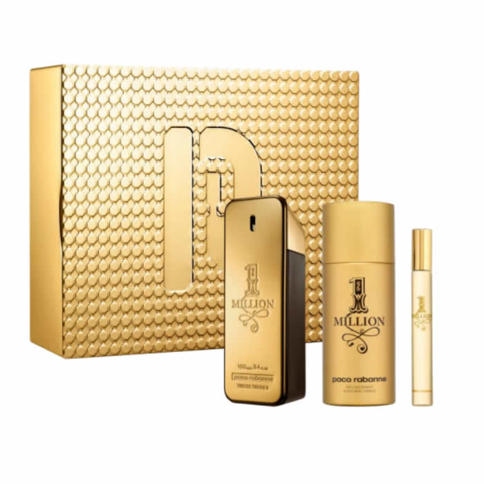 <tc>PACO RABANNE</tc> 1 Million Eau De Toilette Spray 100ml Set 3 Pezzi