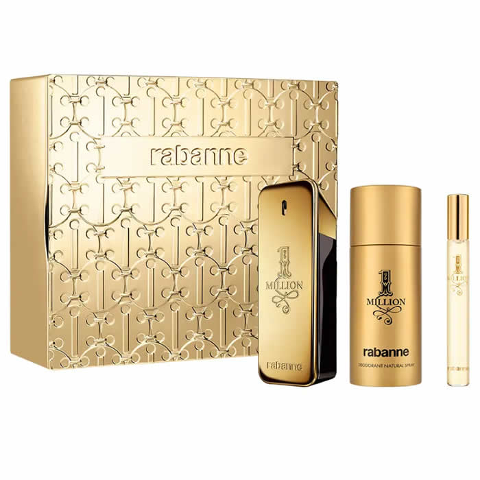 <tc>PACO RABANNE</tc> 1 Million Eau De Toilette Spray 100ml Set 3 Pezzi