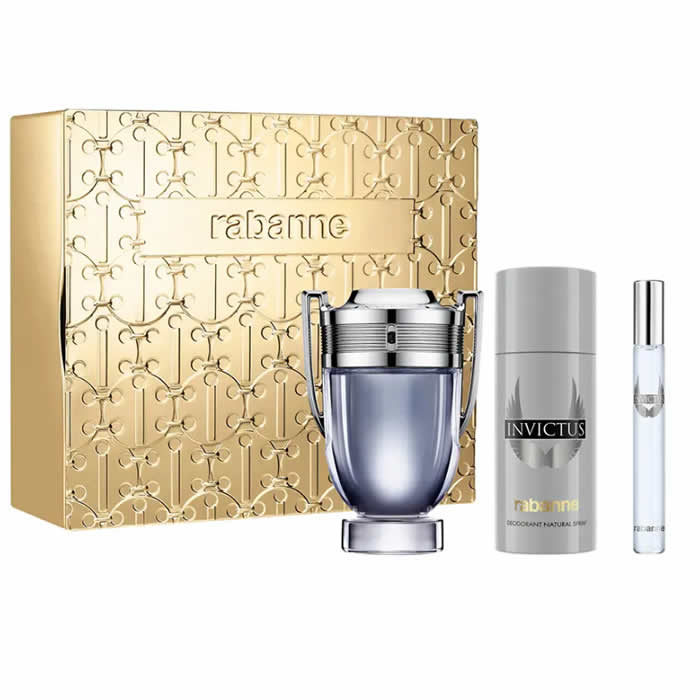 <tc>PACO RABANNE</tc> Invictus Eau De Toilette Spray 100ml Set 3 Pezzi