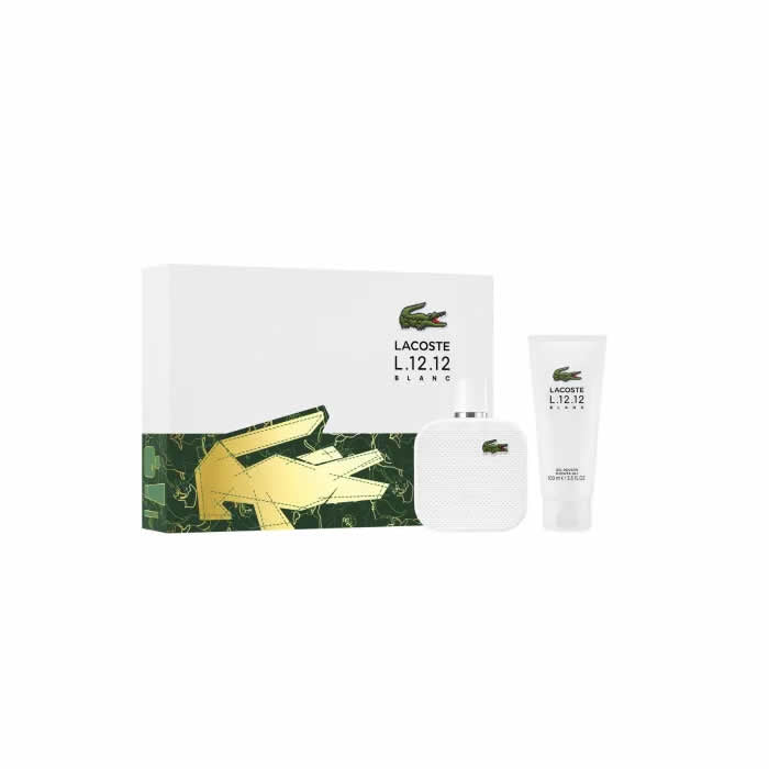 <tc>LACOSTE</tc> L.12.12 Blanc Men Eau De Toilette Spray 100ml Set 2 Pezzi