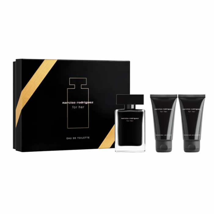 <tc>NARCISO RODRIGUEZ</tc> For Her Eau De Toilette Spray 50ml Set 3 Pezzi