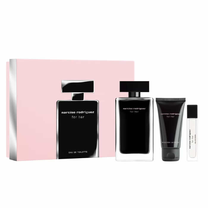 <tc>NARCISO RODRIGUEZ</tc> per donna - Eau de Toilette 100 ml + Lozione corpo 50 ml + Mini 10 ml