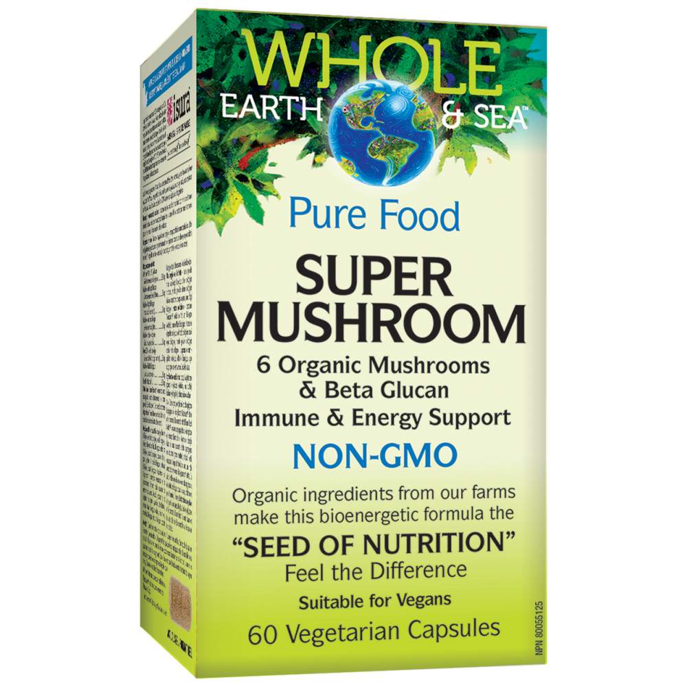 Pure Food Super Mushroom non OGM 60 Capsule