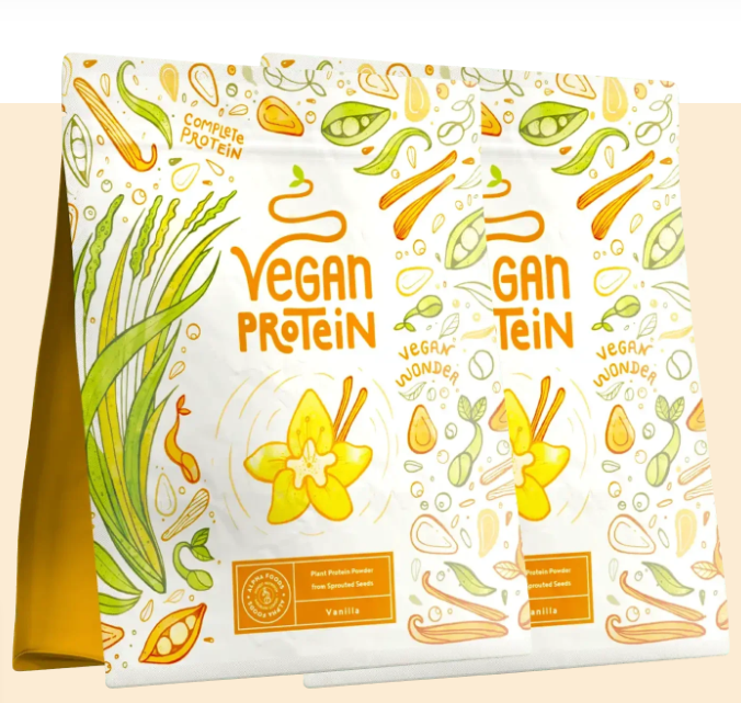 Proteine vegane (vaniglia) 40 porzioni - (2 x 600 g)