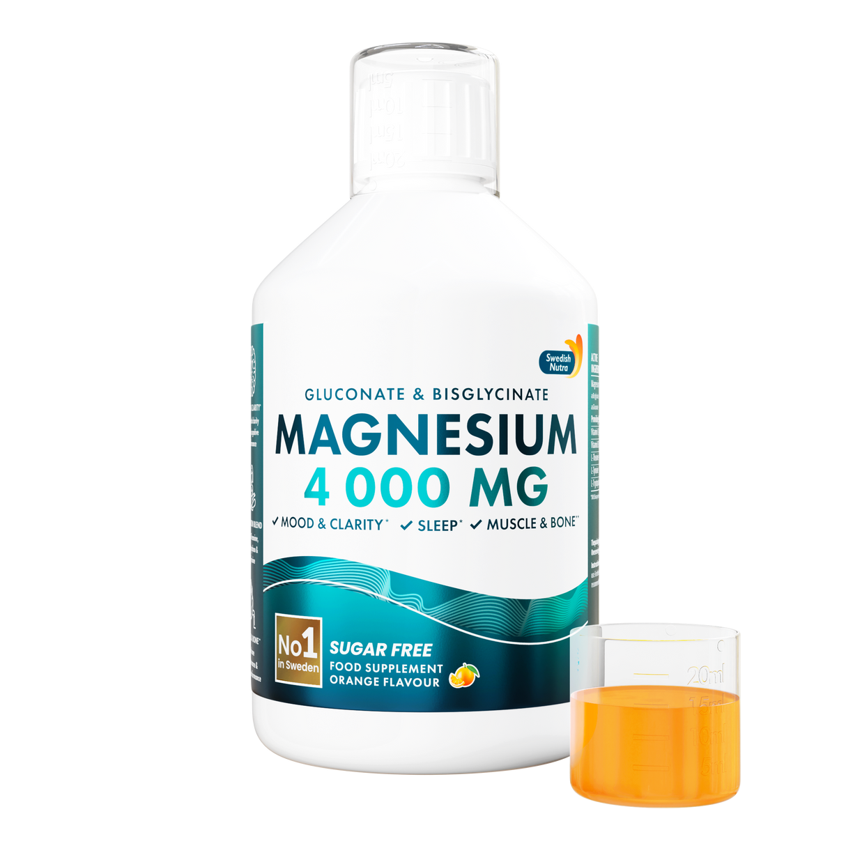 Magnesio liquido 4000 (bisglicinato e gluconato) | 500 ml