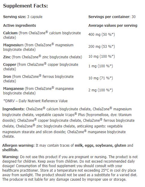Chelazone® MultiChel® Completa 6 chelato bisglycinato/90 VCAPS