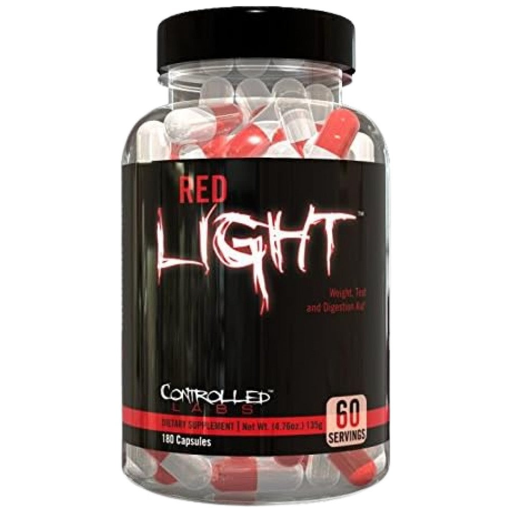 Luce rossa | Peso termogenico, test e aiuti digestivi - 180 capsule