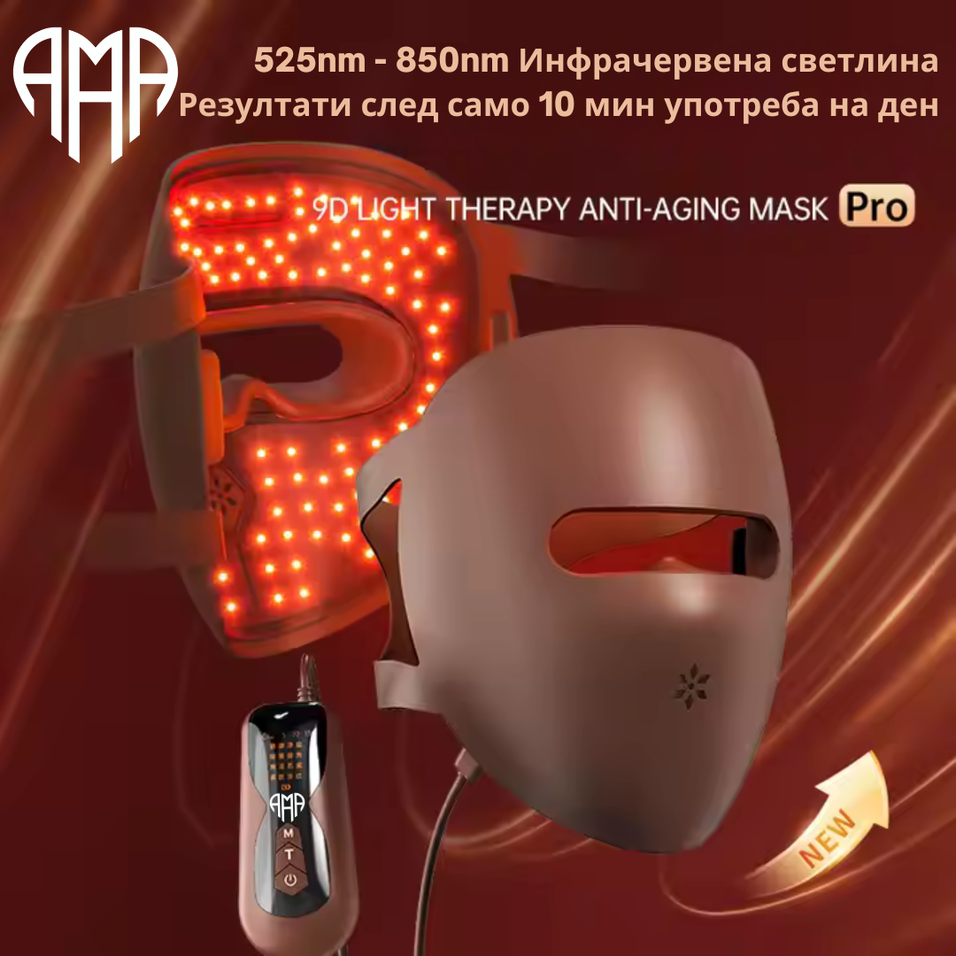 Maschera facciale LED 4D con fototerapia - 82 LED x 4 tipi di luce