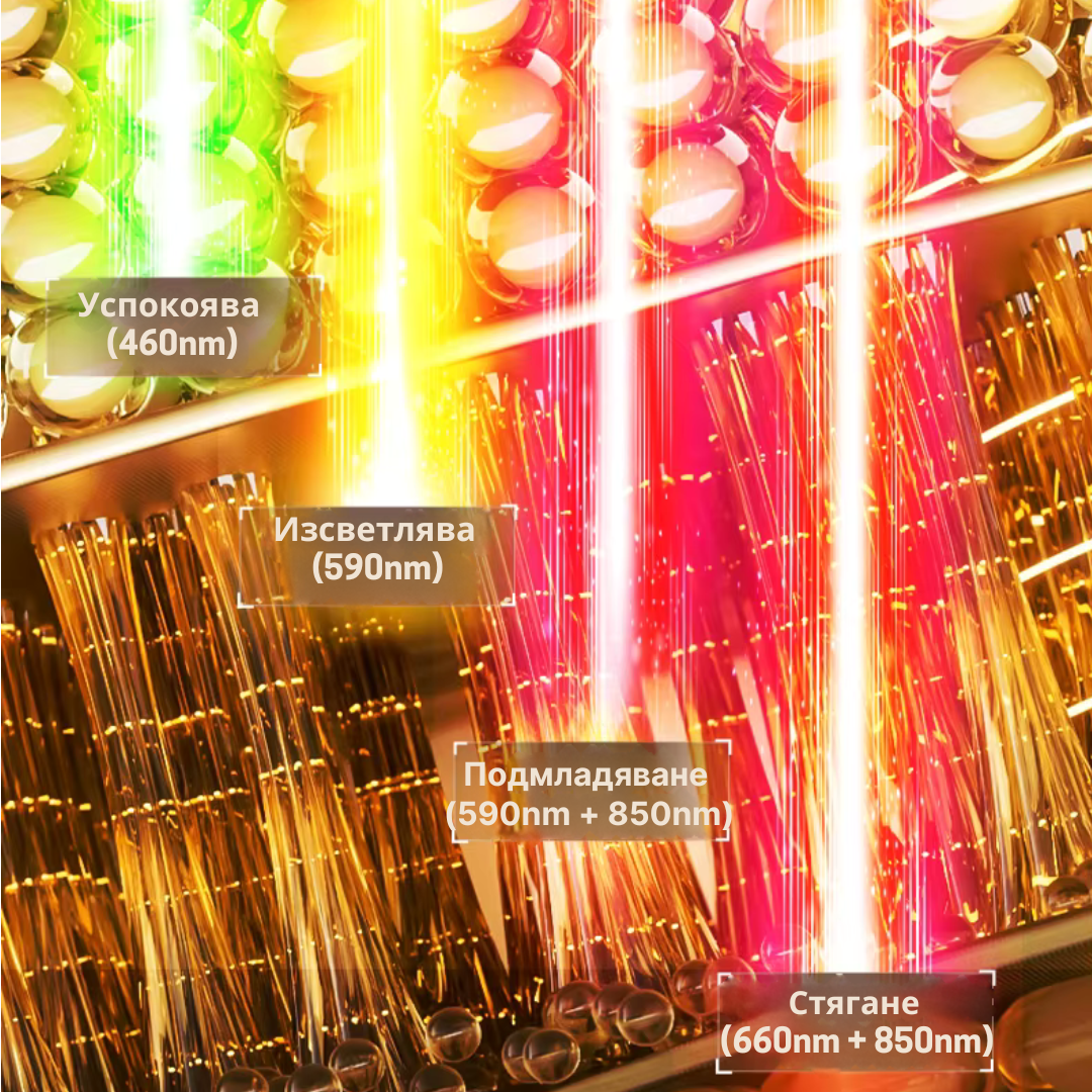 Maschera facciale LED 4D con fototerapia - 82 LED x 4 tipi di luce
