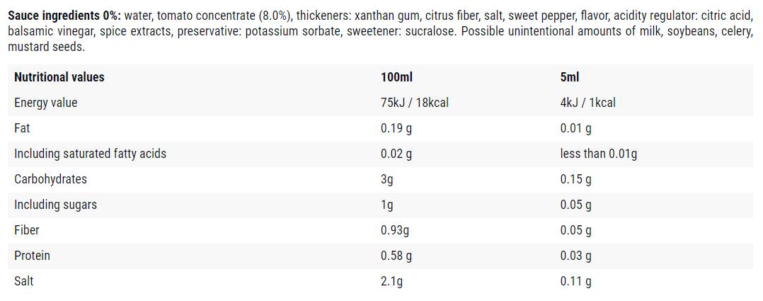 Salsa mexicana/0 salsa calorica - 500 ml