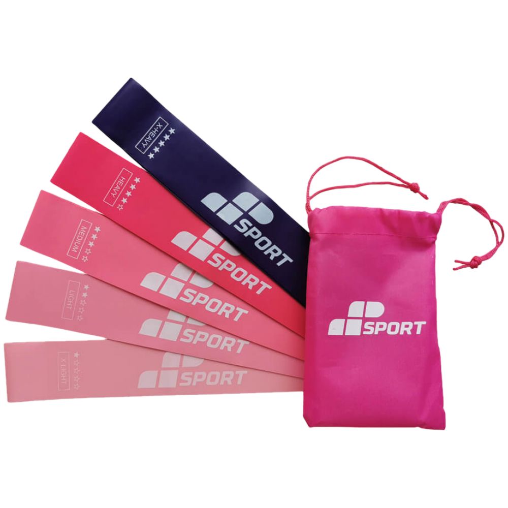 Set da allenamento per donna di elastici continui/5 parti - 5 pz.