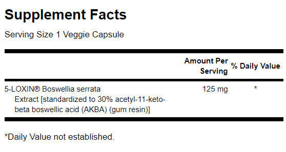 5-LOXIN Estratto di Boswellia Serrata 125 mg - 60 capsule