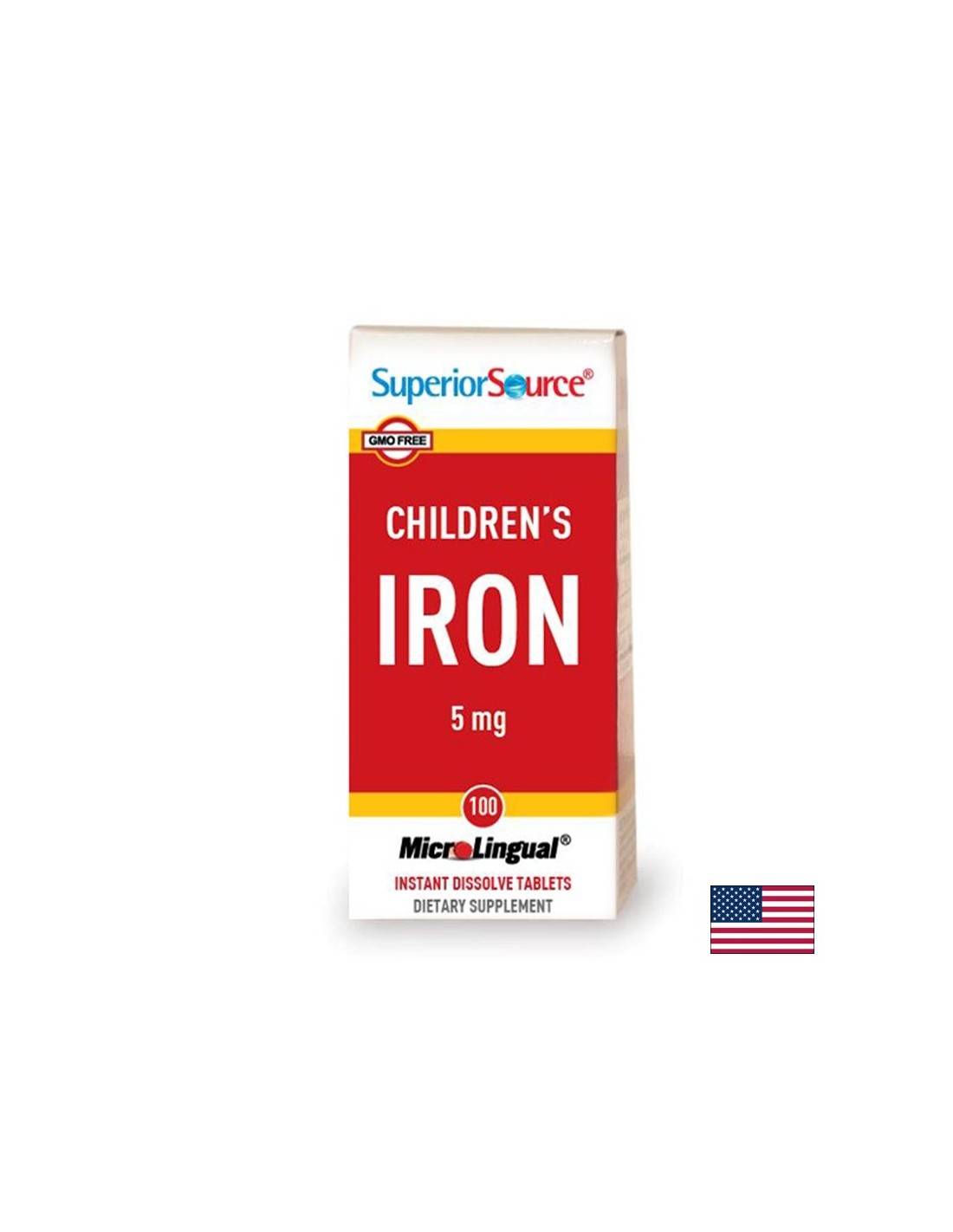 Ferro per bambini, 5 mg x 100 compresse sublinguali <tc>Superior Source</tc>