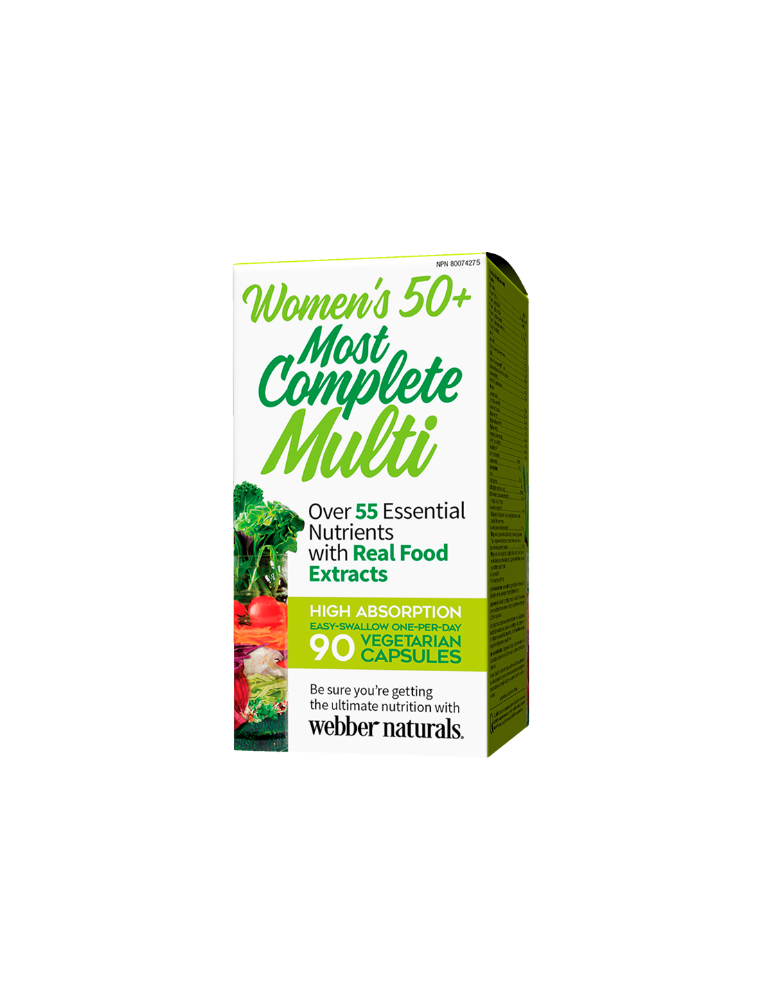 Multivitaminici per donne over 50 - Il multivitaminico più completo per donne 50+, 90 capsule V <tc>Webber Naturals</tc>