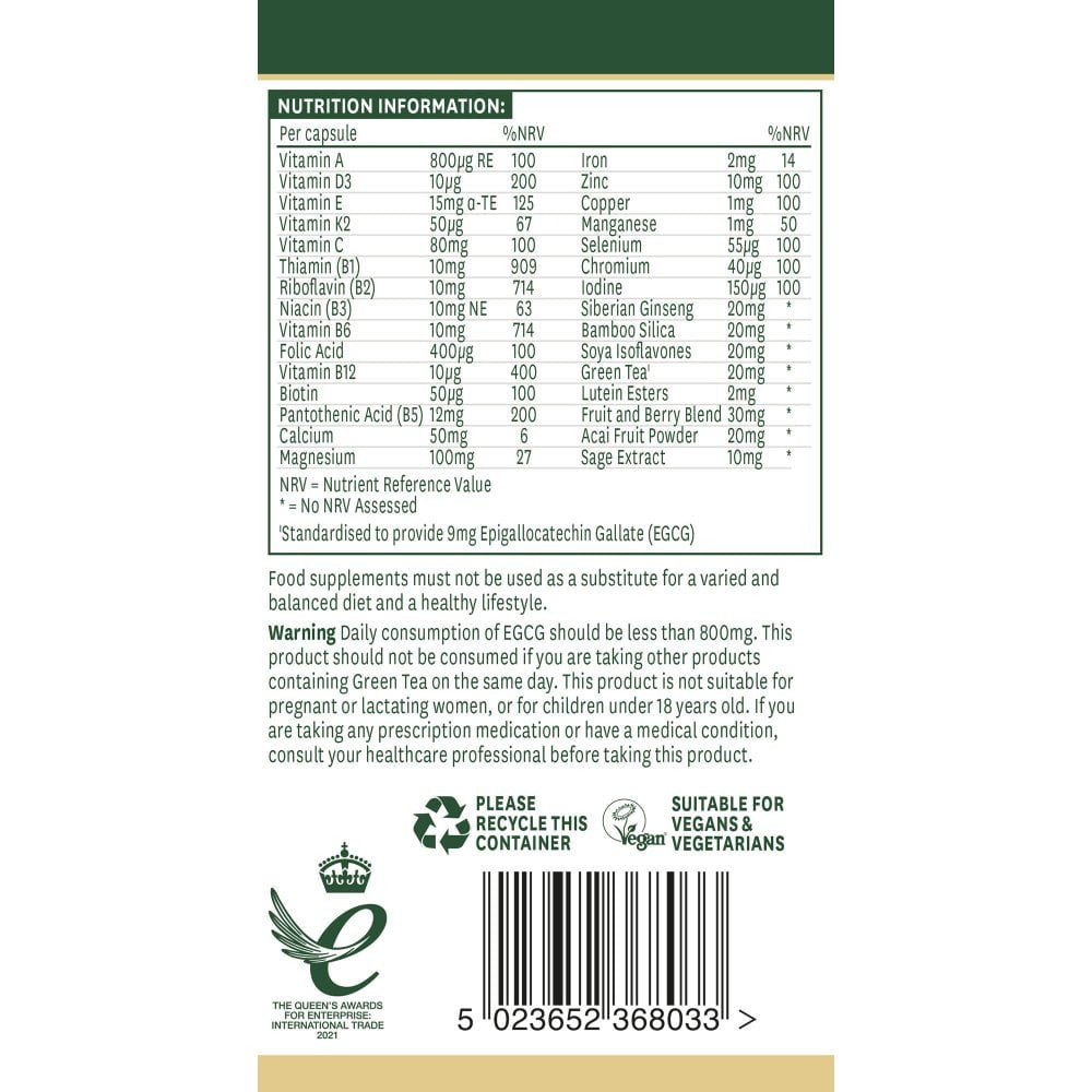 Complesso per donne 50+ (Multivitaminico per donne 50+) & Minerali) 30 capsule NaturesAid
