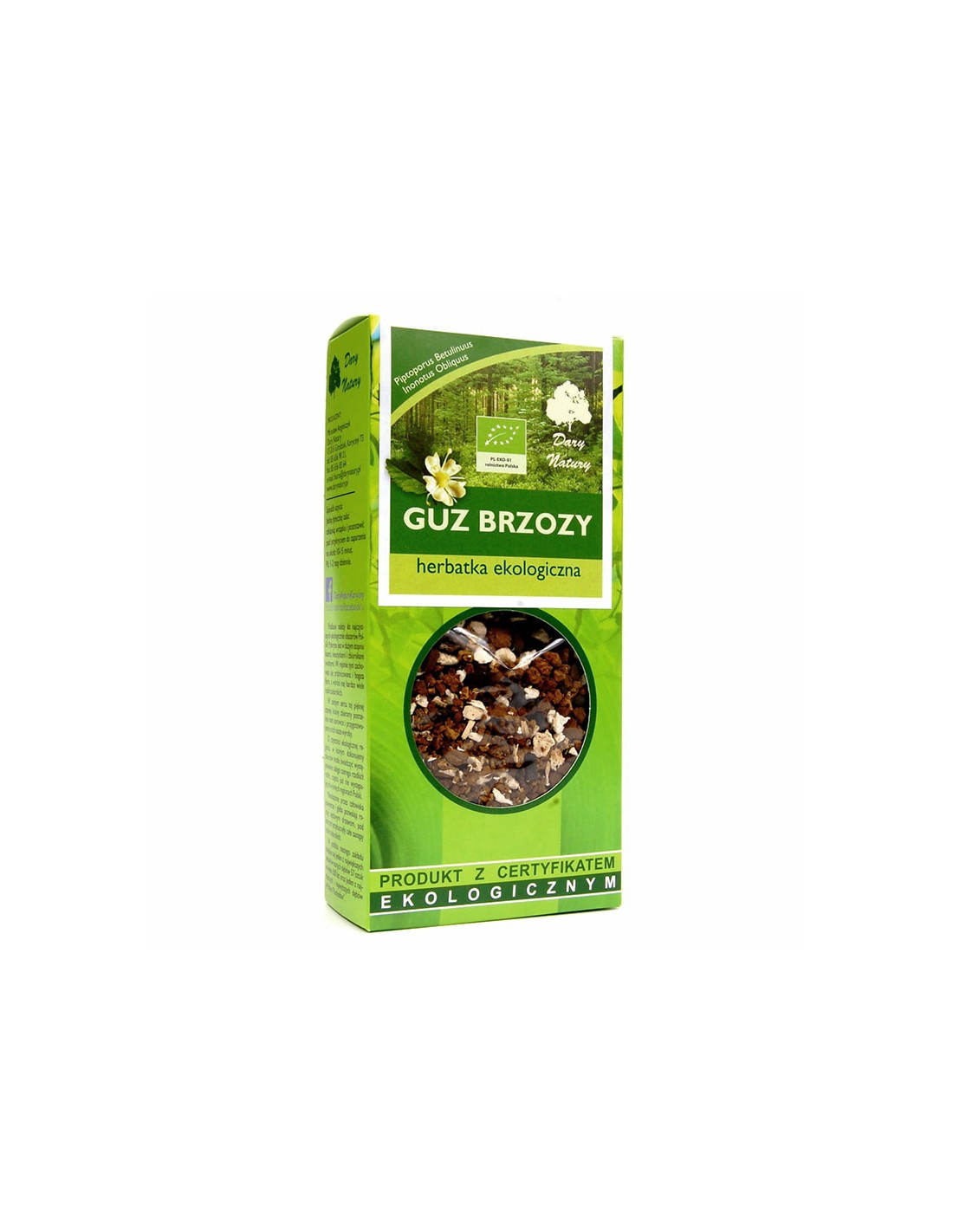 Fungo Chaga e polvere di betulla Bio, 50 g <tc>Dary Natury</tc>