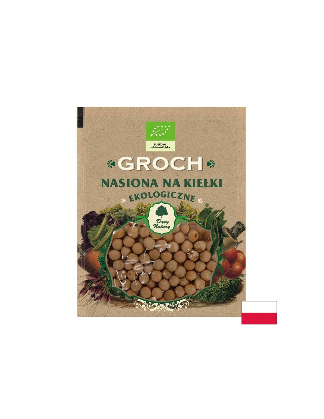 Piselli - semi per germogli Bio, 50 g <tc>Dary Natury</tc>