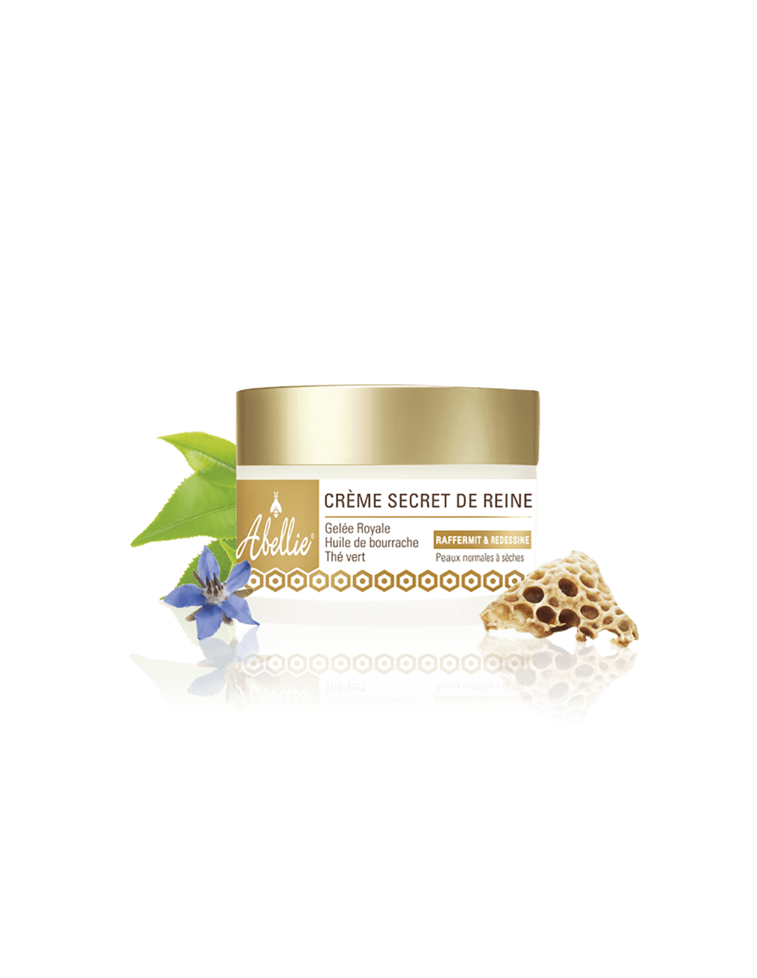 Crema viso con olio di borragine, pappa reale e tè verde BIO, 50 ml