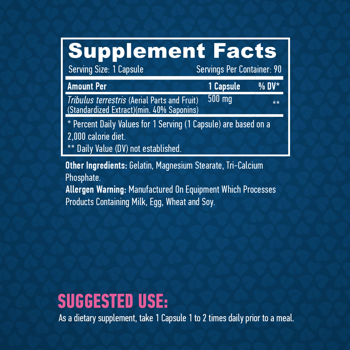 Tribulus Terrestris 500 mg/90 Capsule