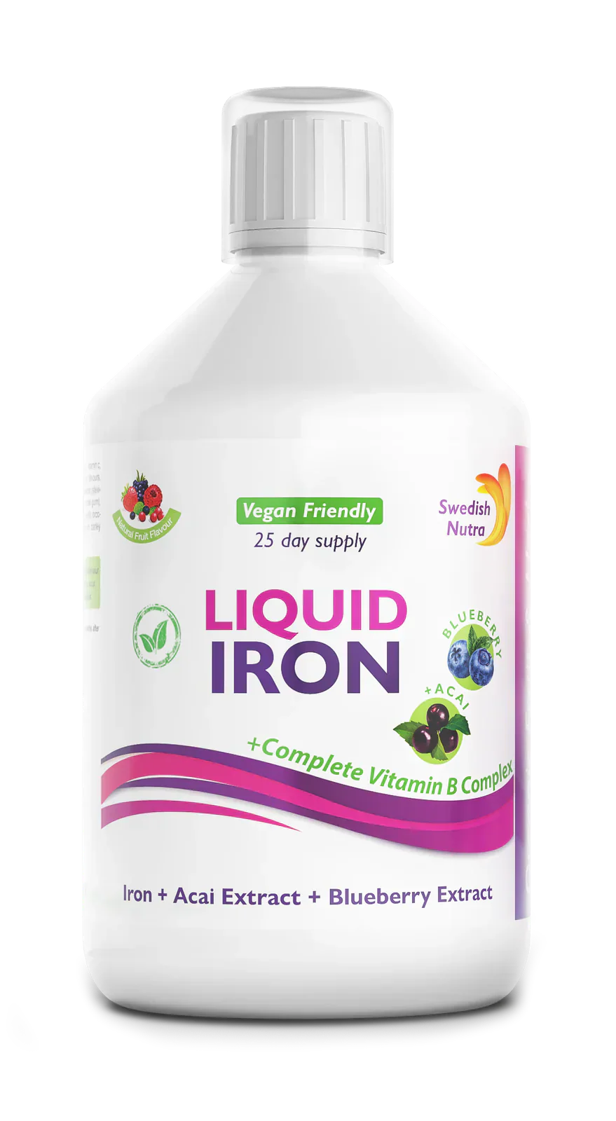 Ferro con complesso B ed estratto di frutta ed erbe bio 500 ml /Vegano/