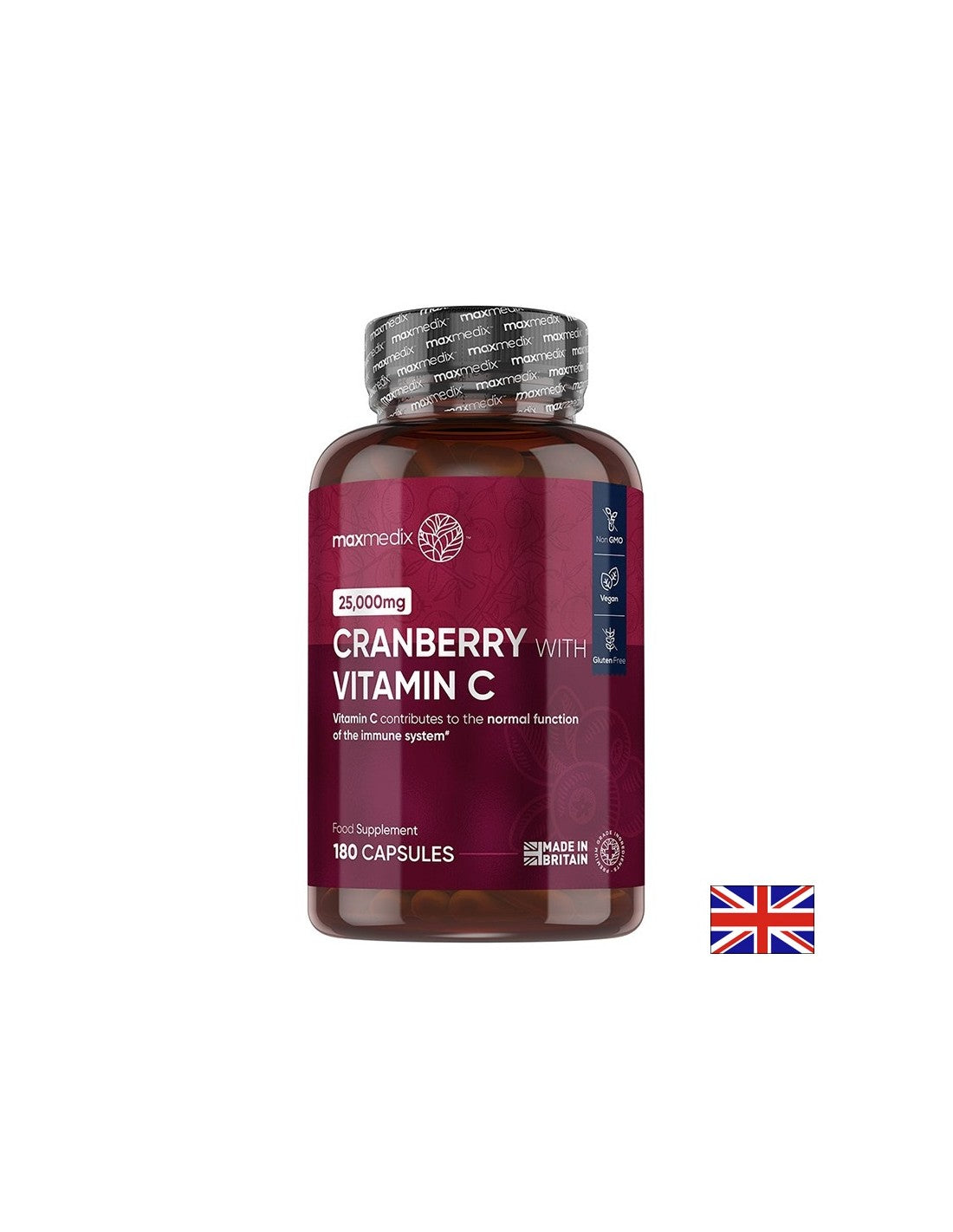Salute urinaria - Mirtillo rosso 500 mg + Vitamina C 100 mg, 180 capsule