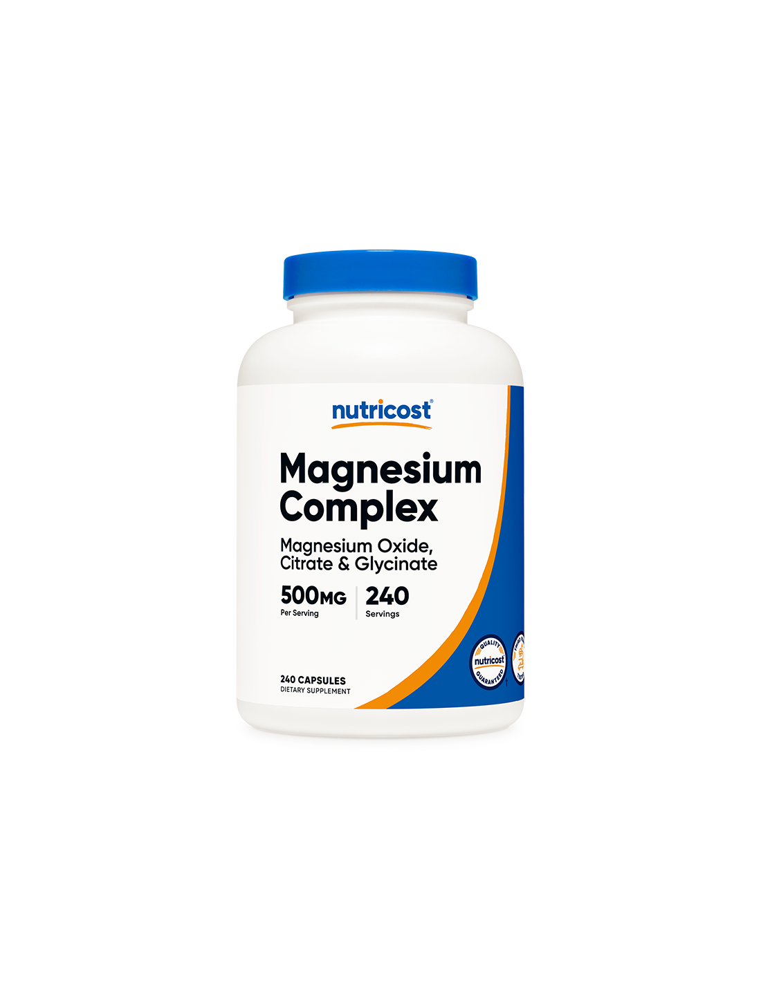 Funzione nervosa e muscolare - Complesso di magnesio, 500 mg x 240 capsule <tc>Nutricost</tc>