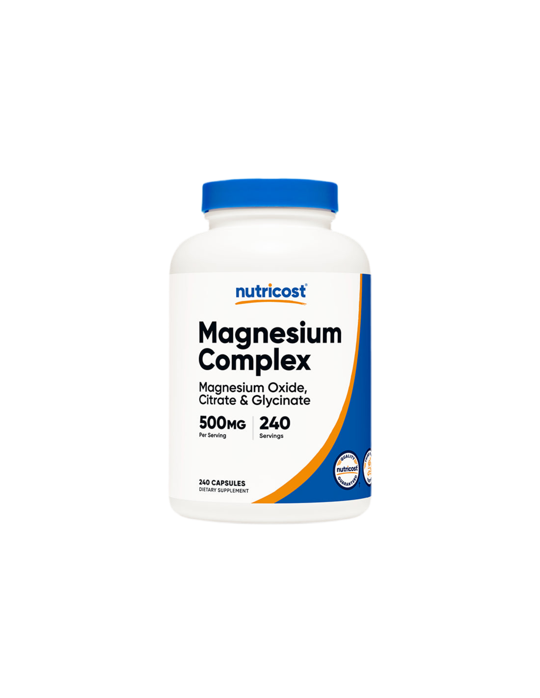 Funzione nervosa e muscolare - Complesso di magnesio, 500 mg x 240 capsule <tc>Nutricost</tc>