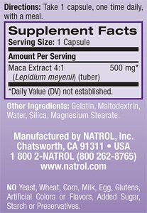 Maca 500mg./60 capsule.
