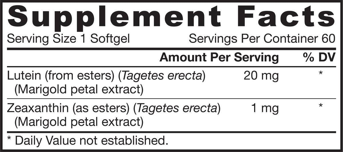 Luteina 20 mg - 120 Softgels