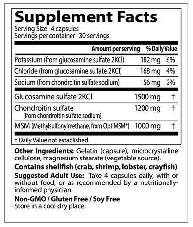 Miglior condroitina e MSM di glucosamina - Capsule 360