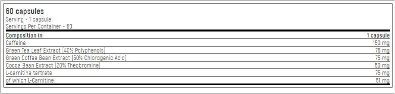 Linea d'oro/lipo 9 - bruciatore di grasso termogenico - 60 capsule