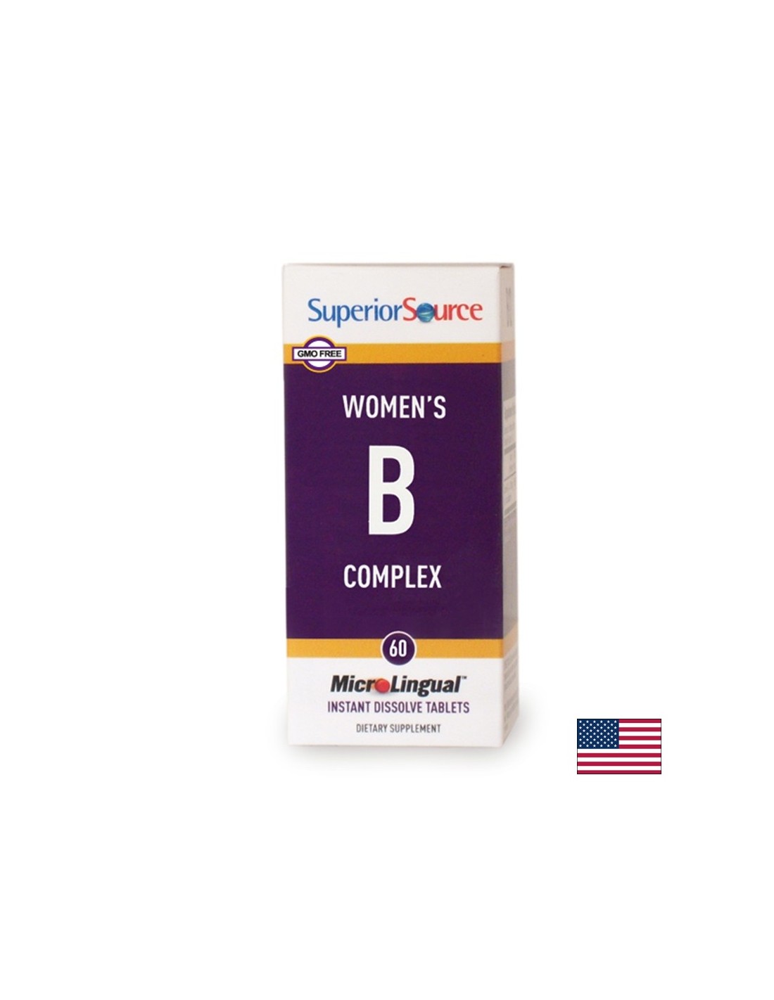 Complesso di vitamina B per donne, 60 compresse sublinguali <tc>Superior Source</tc>