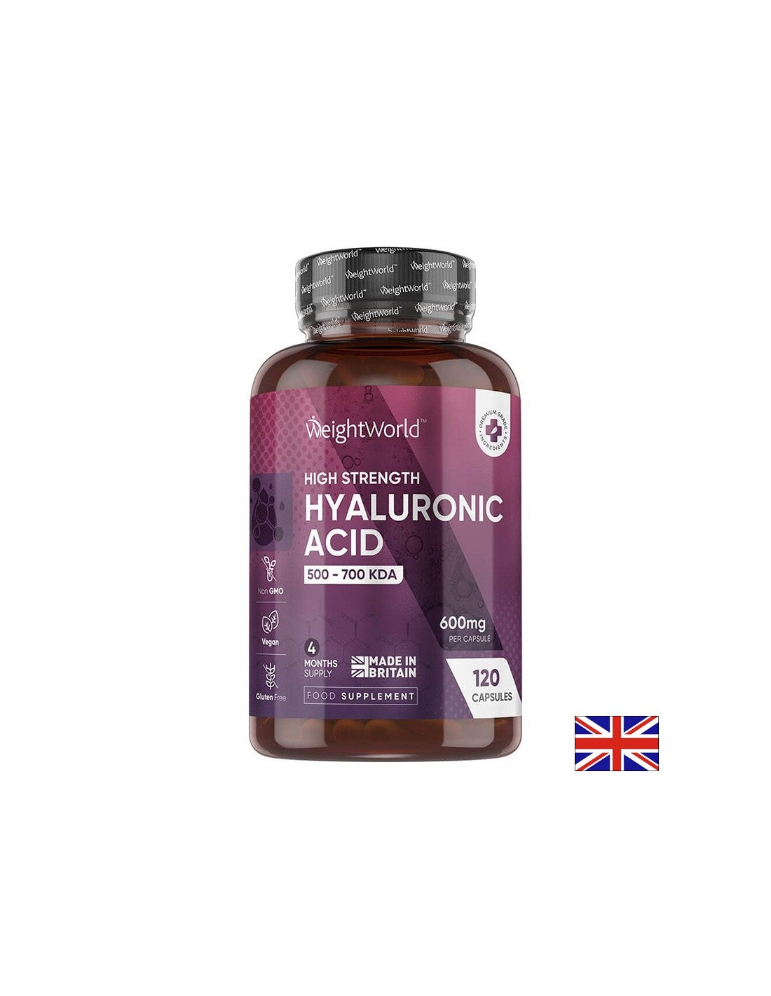 Capelli, pelle, unghie - Acido ialuronico, 600 mg x 120 capsule