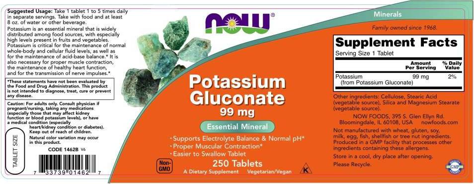 Gluconato di potassio - 250 compresse
