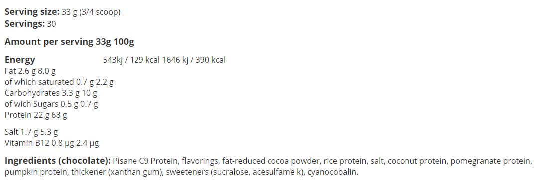 Proteina vegana al 100% - 1,00 kg