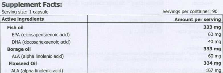 Greenday Super Omega 3-6-9/90 Soft.