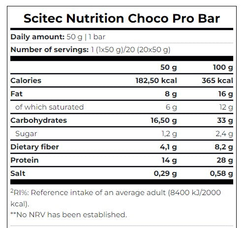 Choco Pro Bar/50 g