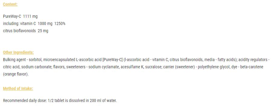 Gold Vit C 1000/Effervescent - 20 compresse effervescenti