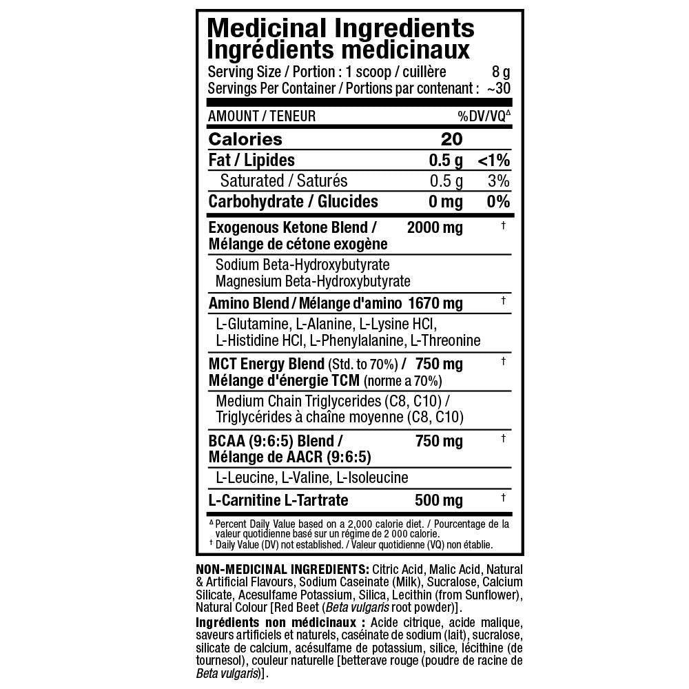 Ketocuts/Ketogenic Energy Drink - 240 grammi