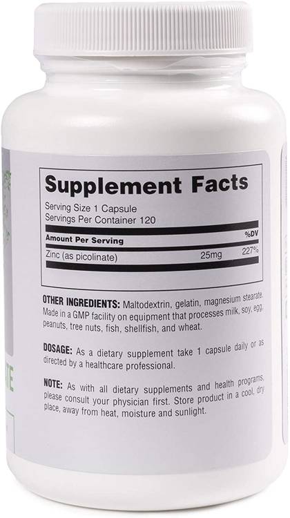 Zinco picolinato 25 mg 120 capsule