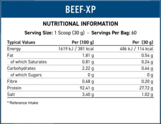 Beef-xp | Proteina di manzo idrolizzata chiara - 1800 grammi